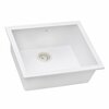 Ruvati 21 x 17 inch Granite Composite Undermount Single Bowl Wet Bar Prep Sink Arctic White RVG2022WH